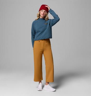 Women's High Cascades Wide Leg Softshell Trousers, Color: Maple Sugar, image 2