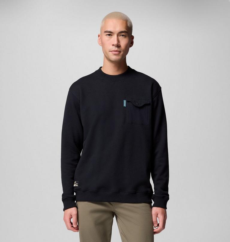 Men's High Cascades French Terry Long Sleeve T-Shirt, Color: Black, image 1