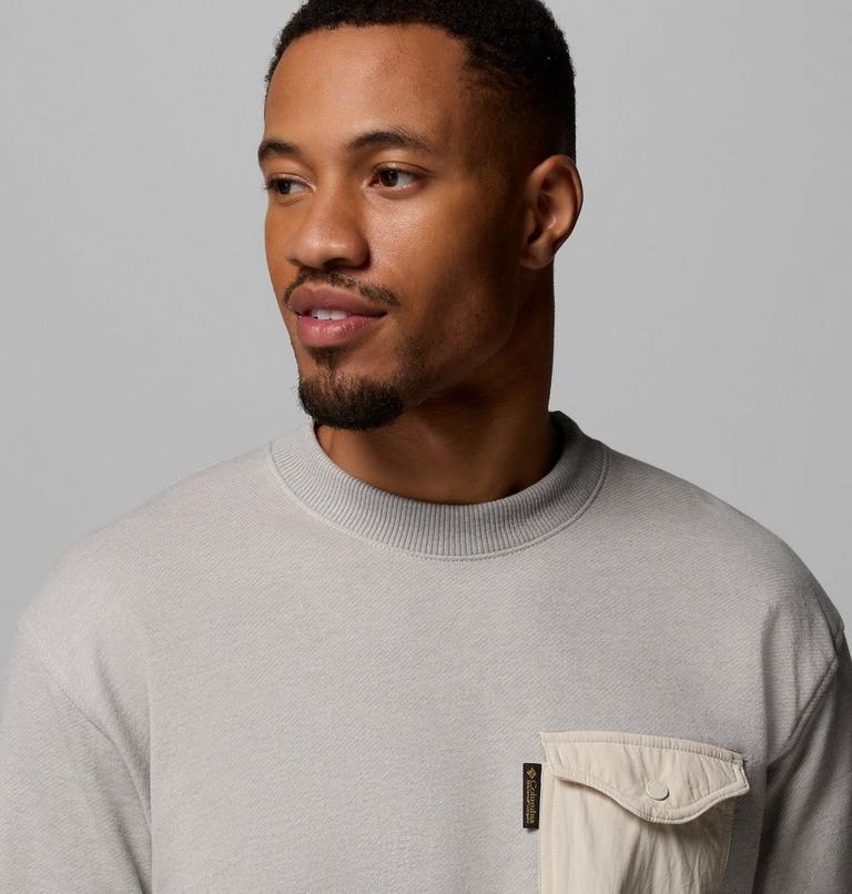 Men's High Cascades French Terry Long Sleeve Shirt, Color: Dark Stone, image 5
