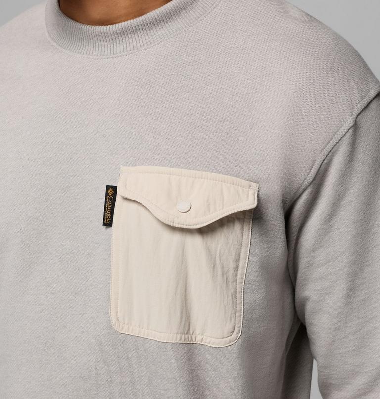 Men's High Cascades French Terry Long Sleeve Shirt, Color: Dark Stone, image 6