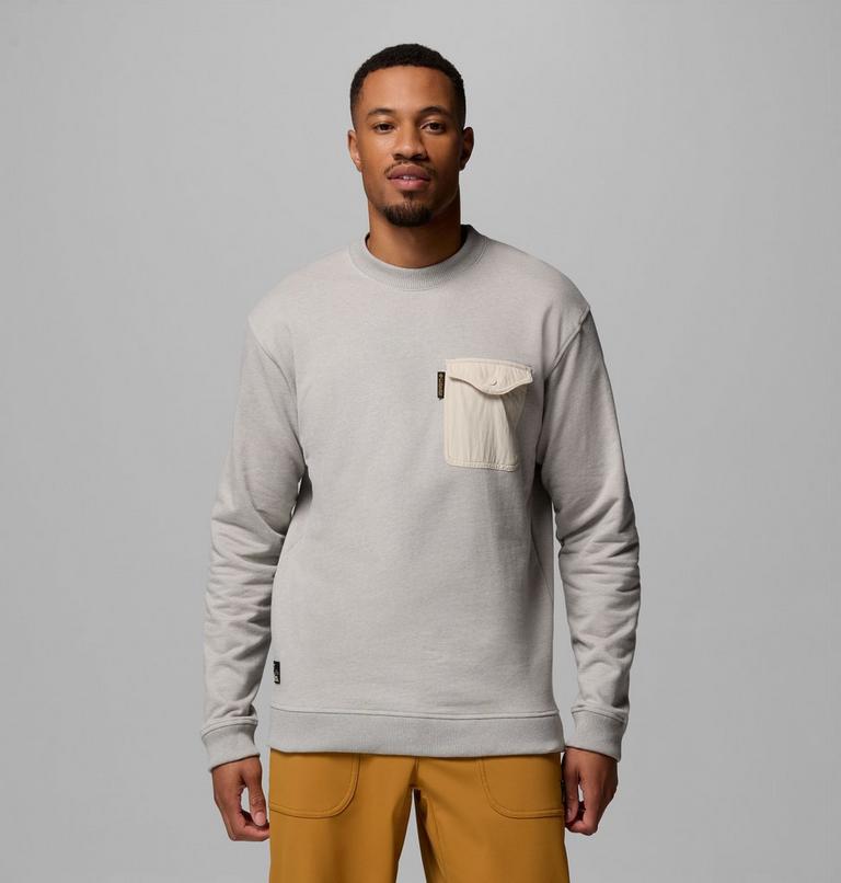 Men's High Cascades French Terry Long Sleeve Shirt, Color: Dark Stone, image 1