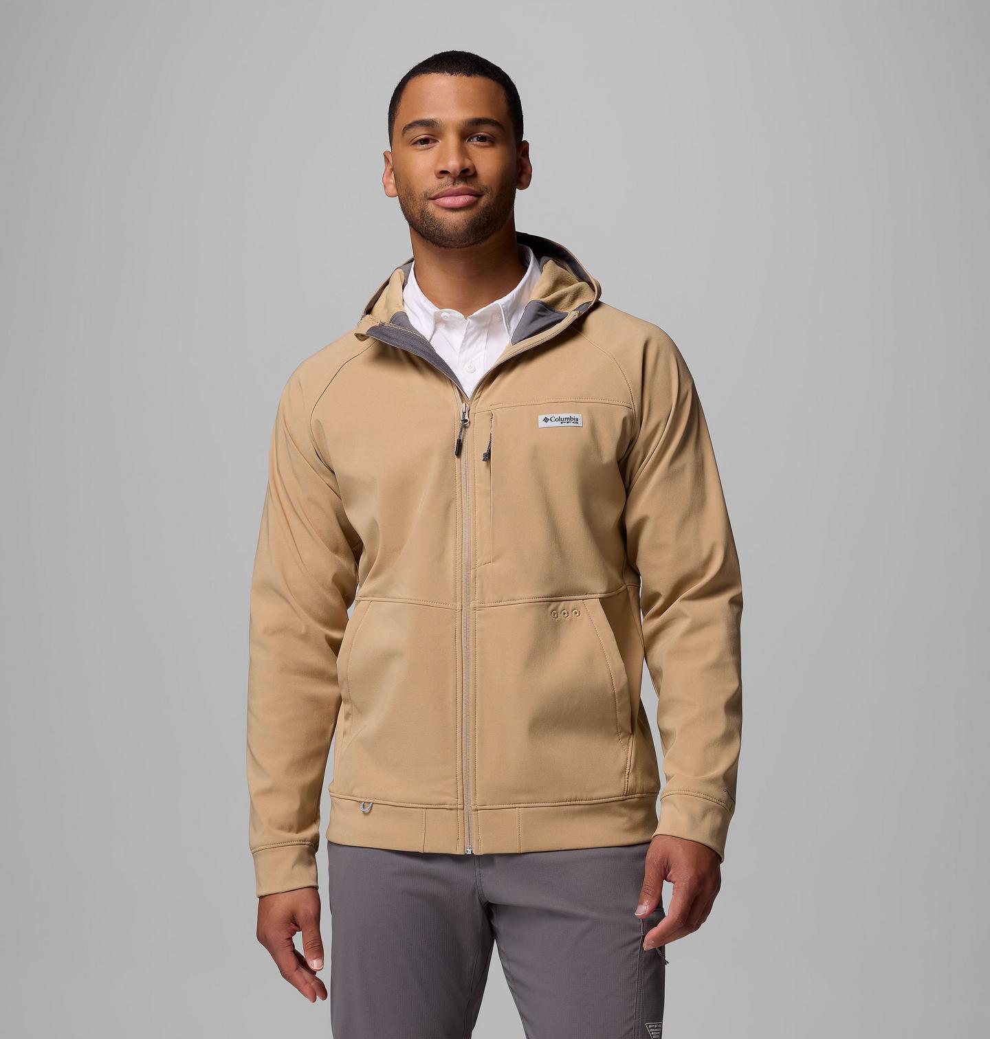 Мужское худи Columbia Hydroforce Full Zip, цвет: Пляжный — фото 1