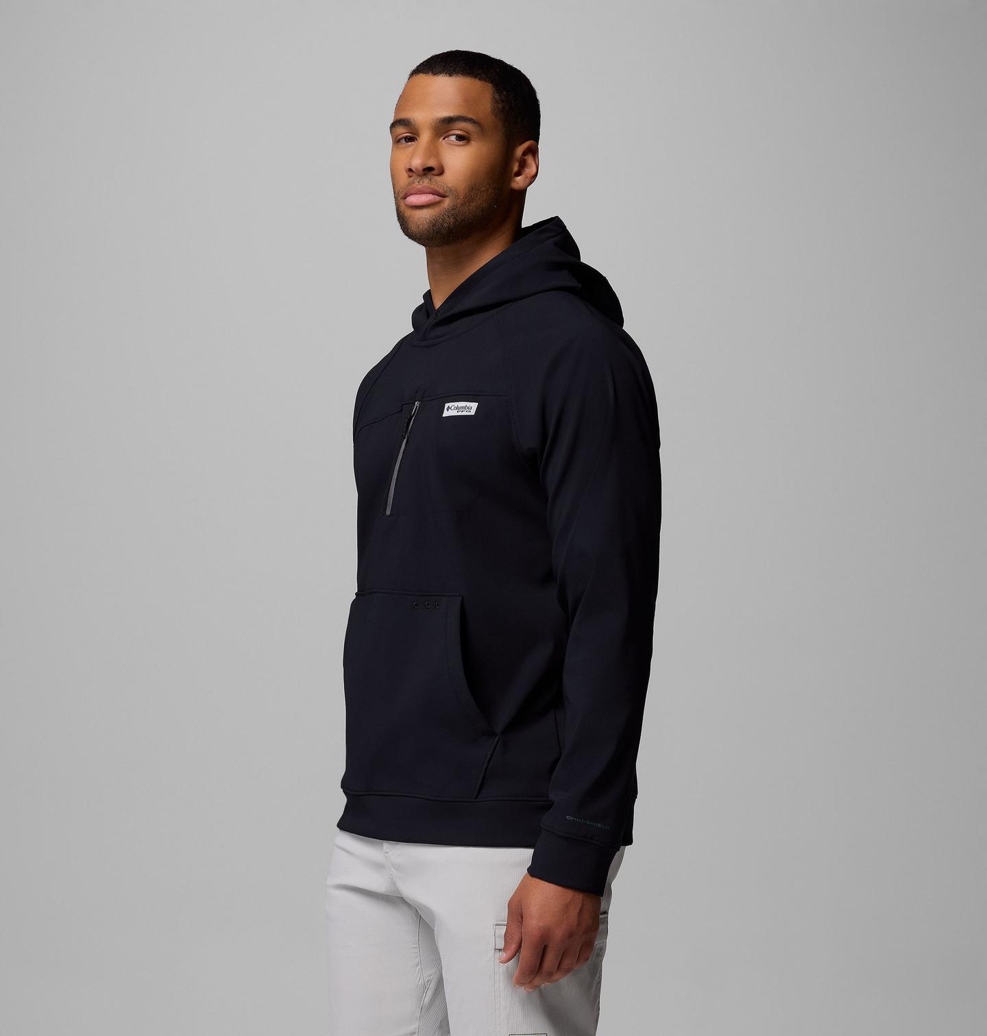 Мужское худи Columbia PFG Hydroforce, цвет: Чёрный — фото 4