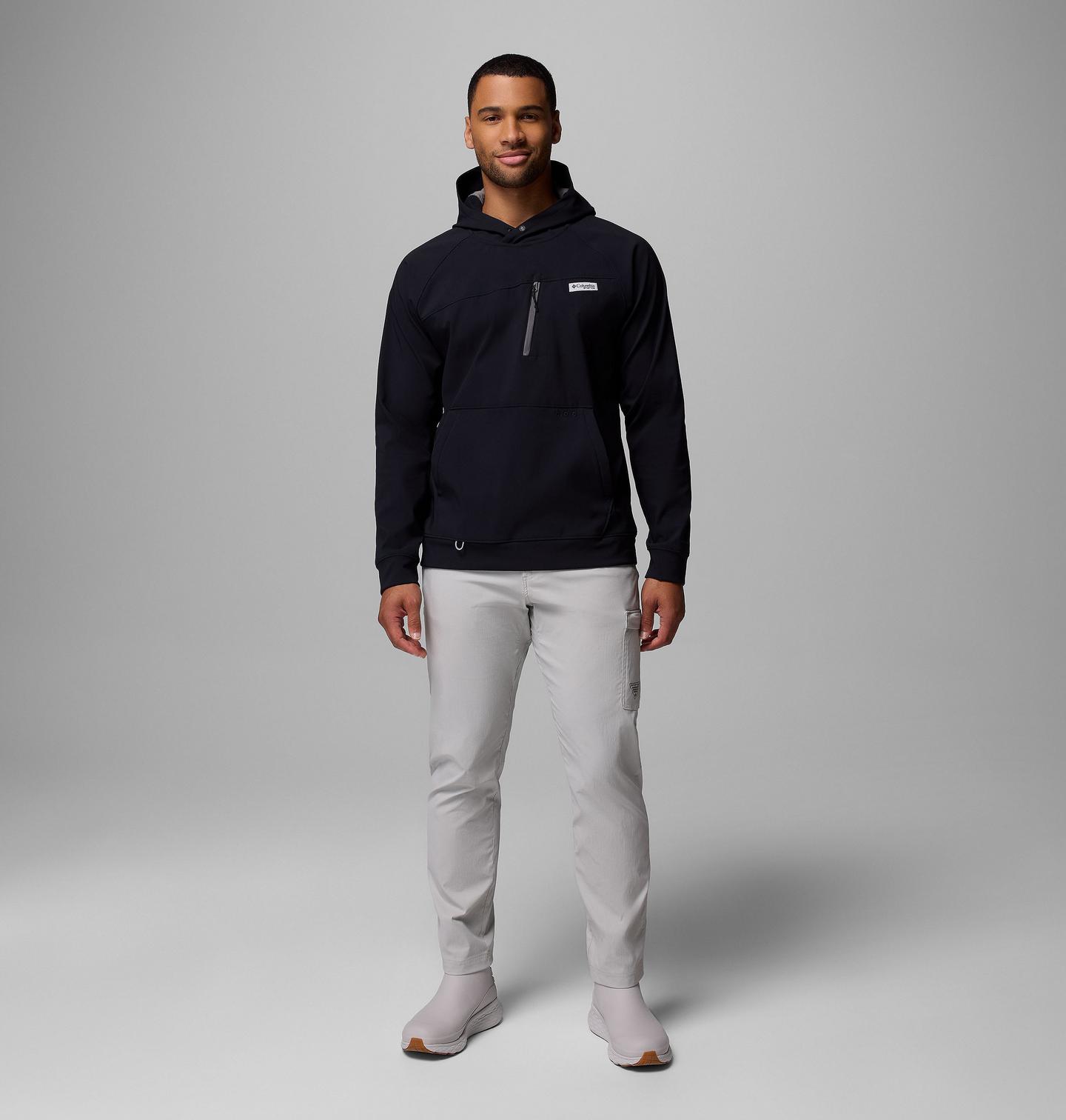 Мужское худи Columbia PFG Hydroforce, цвет: Чёрный — фото 2