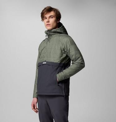 Men's PFG Uncharted II Insulated Hooded Anorak, Color: Cypress, Shark, image 4