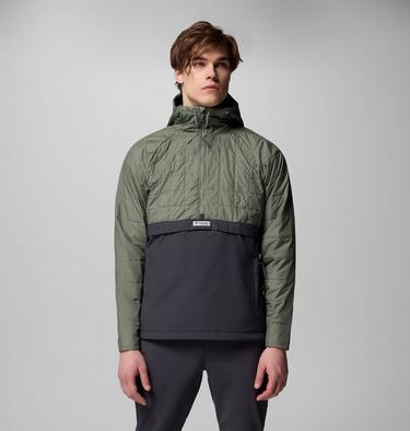 Men's PFG Uncharted II Insulated Hooded Anorak, Color: Cypress, Shark, image 1