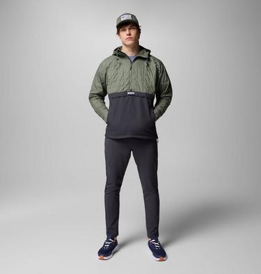 Men's PFG Uncharted II Insulated Hooded Anorak, Color: Cypress, Shark, image 2