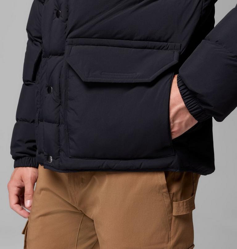 Men's Wallowa Down Hooded Jacket, Color: Black, image 7