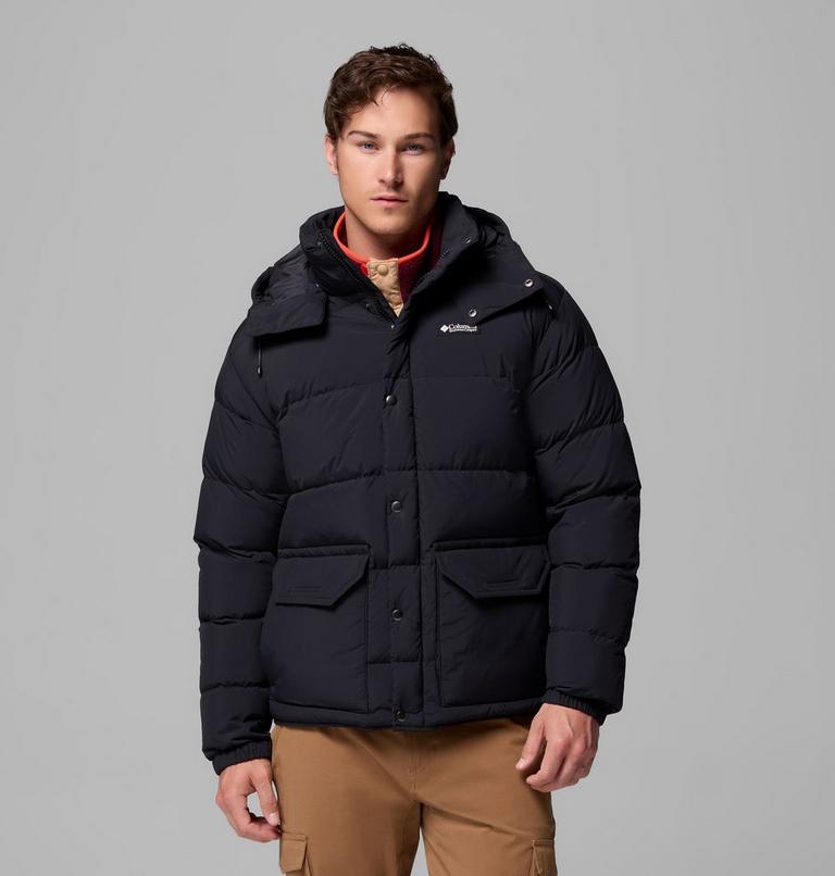 Men's Wallowa Down Hooded Jacket, Color: Black, image 1