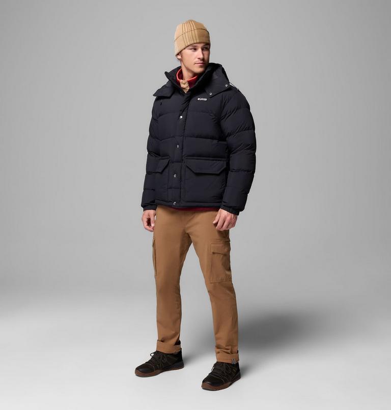 Men's Wallowa Down Hooded Jacket, Color: Black, image 2