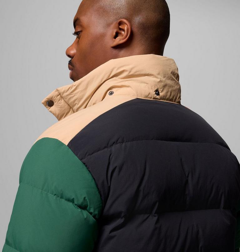 Men's Wallowa Down Hooded Jacket, Color: Canoe, Zing, Rain Forest, Black, image 10