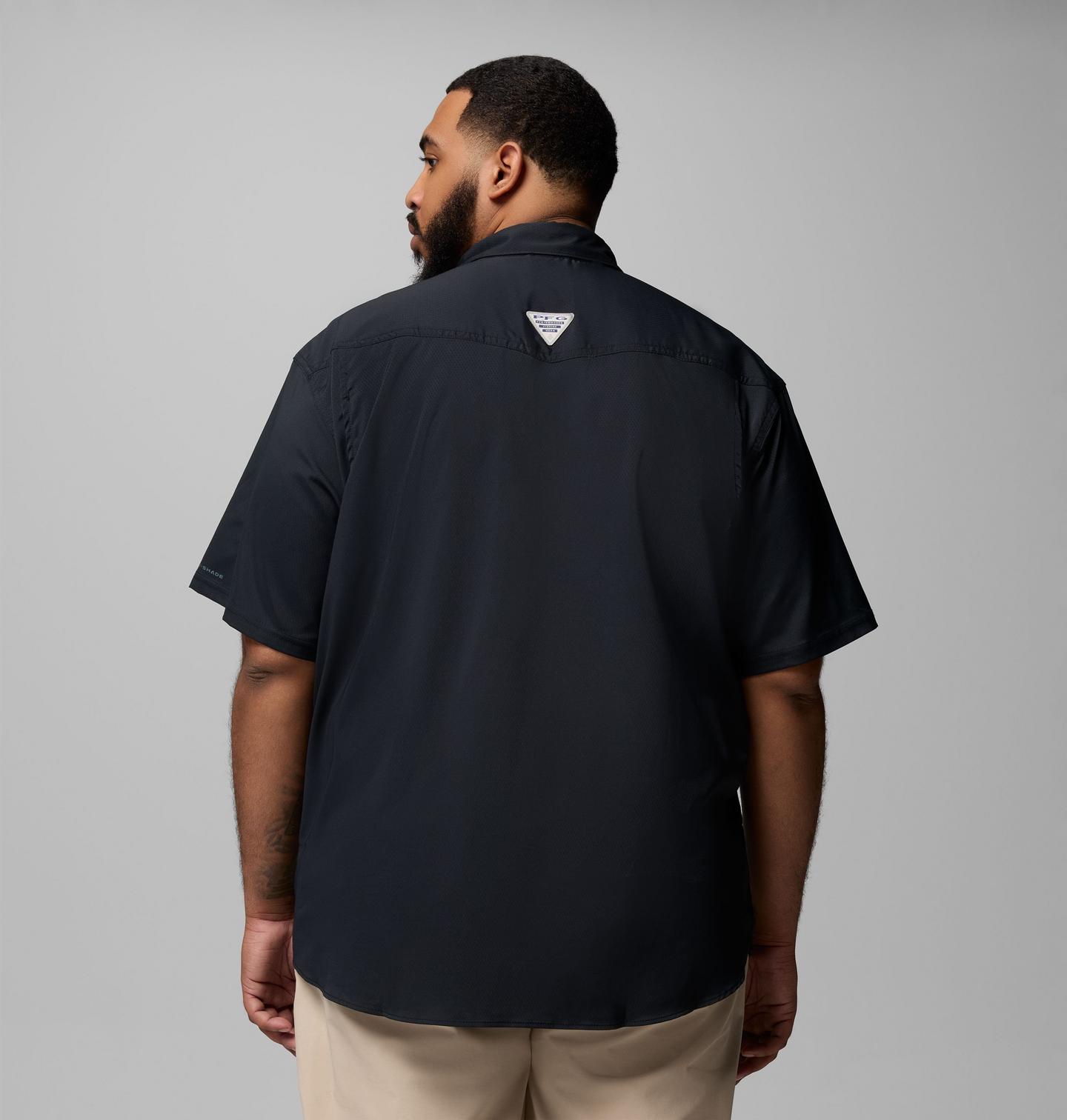 Мужская рубашка Columbia Skiff Guide II Short Sleeve Shirt - Big, цвет: Чёрный — фото 3