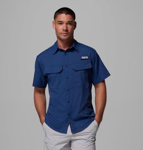 Мужская рубашка Columbia PFG Skiff Guide II Short Sleeve - Tall, цвет: Карбоновый