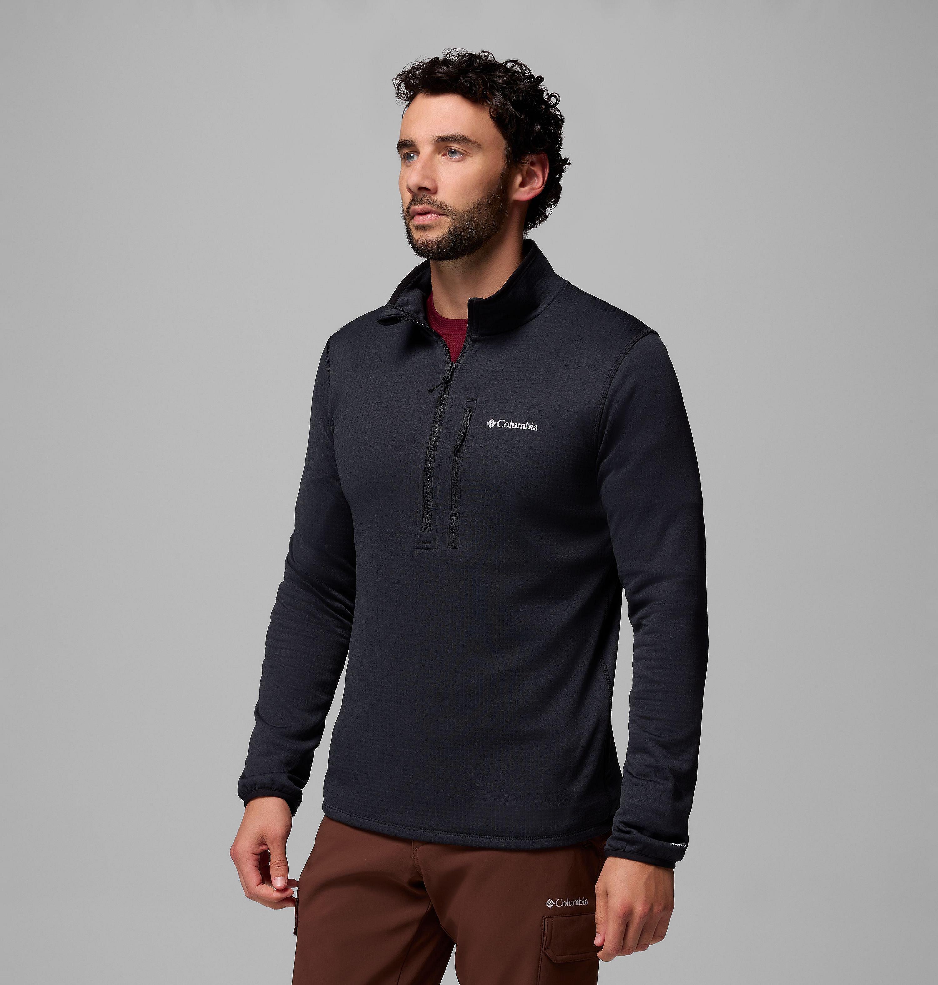 Men's Essential Hike Grid Fleece Half Zip Pullover | 010 | M 4