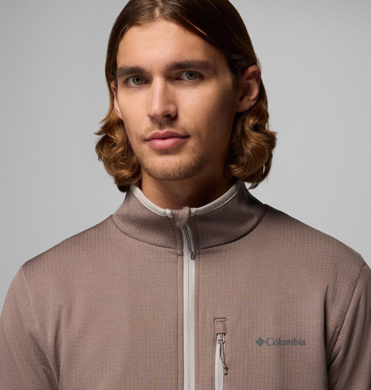 Manteau en laine polaire avec demi-fermeture éclair Essential Hike Grid pour homme 5