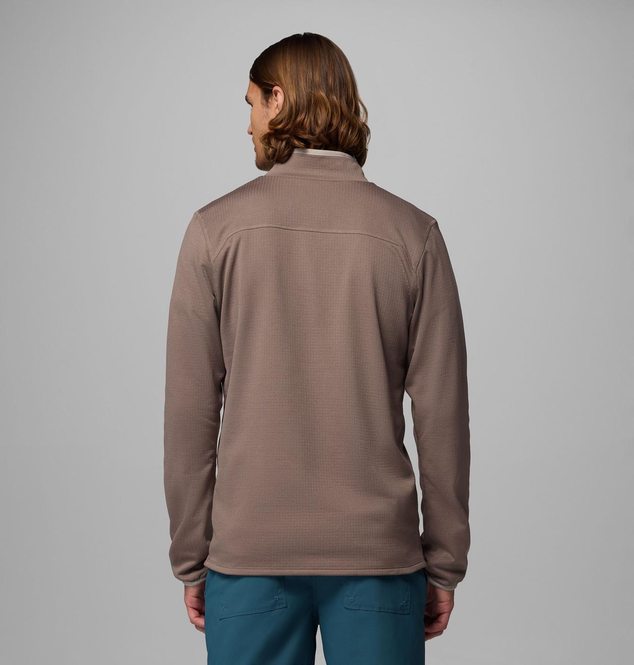 Manteau en laine polaire avec demi-fermeture éclair Essential Hike Grid pour homme 3