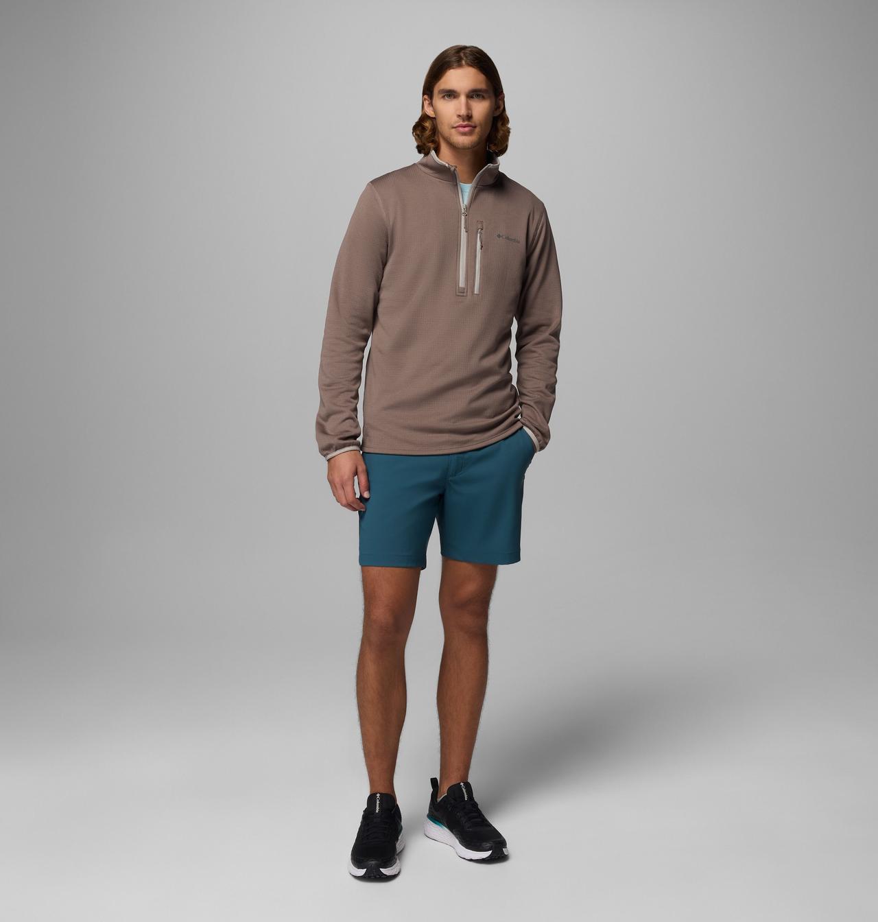 Manteau en laine polaire avec demi-fermeture éclair Essential Hike Grid pour homme 2