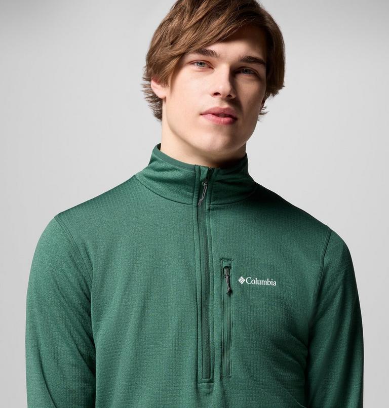 Men's Essential Hike Half Zip Fleece, Color: Rain Forest, image 6