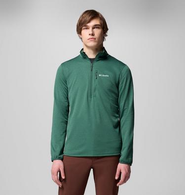 Men's Essential Hike Half Zip Fleece, Color: Rain Forest, image 3