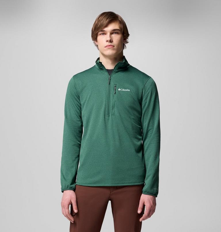 Men's Essential Hike Half Zip Fleece, Color: Rain Forest, image 1