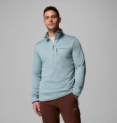 Men's Essential Hike Half Zip Fleece, Color: Crushed Blue, image 1