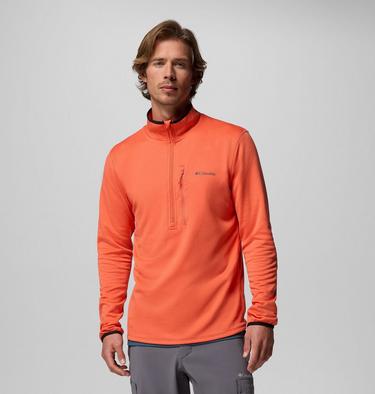 Men's Essential Hike Half Zip Fleece, Color: Zing, image 7