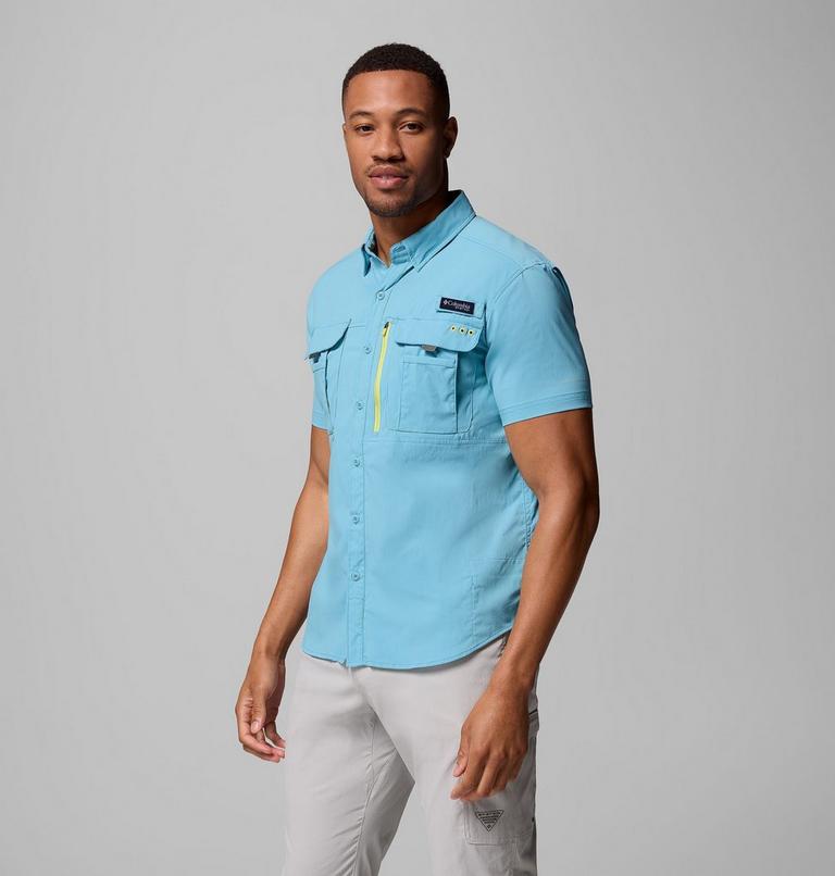 Men's Bahama Elite Short Sleeve Shirt, Color: Vintage Blue, image 4