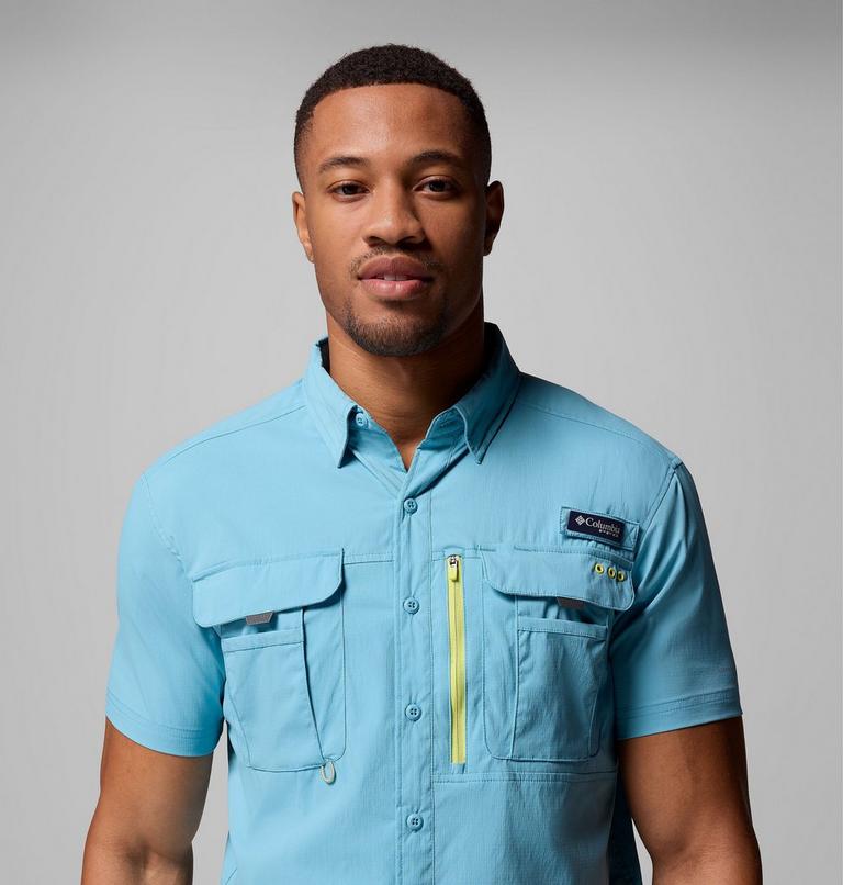 Men's Bahama Elite Short Sleeve Shirt, Color: Vintage Blue, image 5