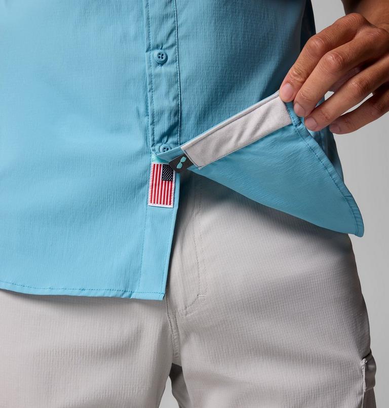 Men's Bahama Elite Short Sleeve Shirt, Color: Vintage Blue, image 7