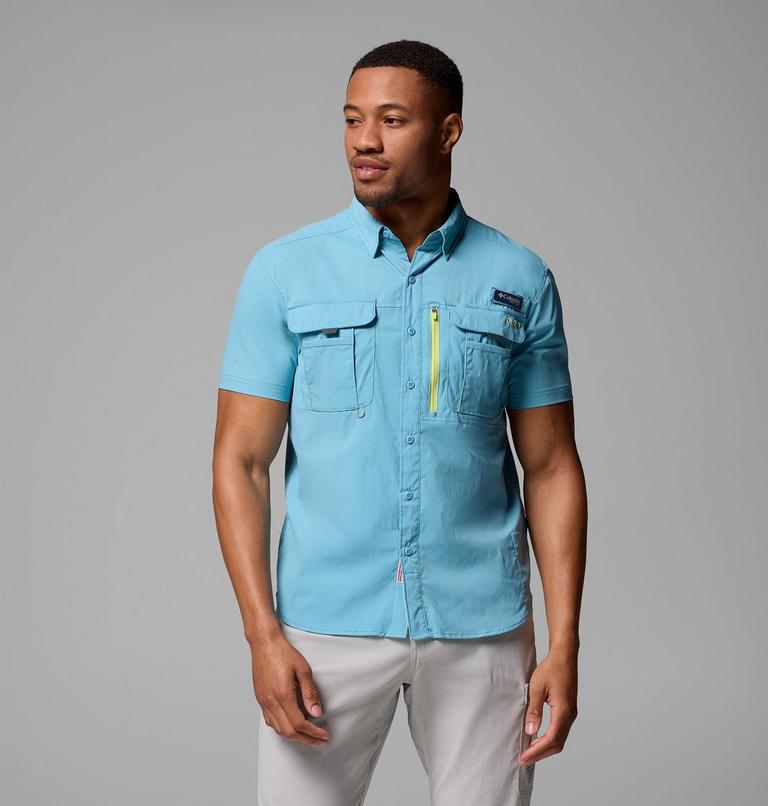 Men's Bahama Elite Short Sleeve Shirt, Color: Vintage Blue, image 1