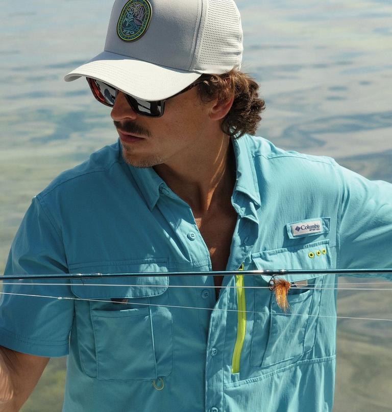 Men's Bahama Elite Short Sleeve Shirt, Color: Vintage Blue, image 10