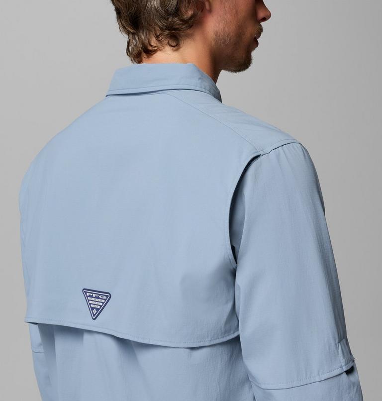 Men's PFG Bahama Elite Long Sleeve Shirt, Color: Dockside Blue, image 10