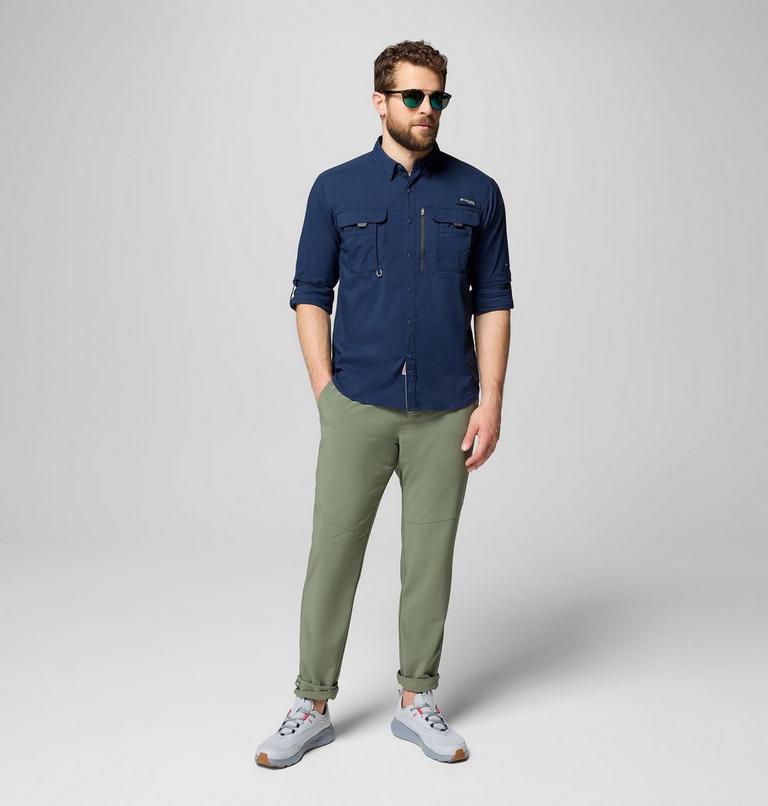Men's PFG Bahama Elite Long Sleeve Shirt, Color: Collegiate Navy, image 2