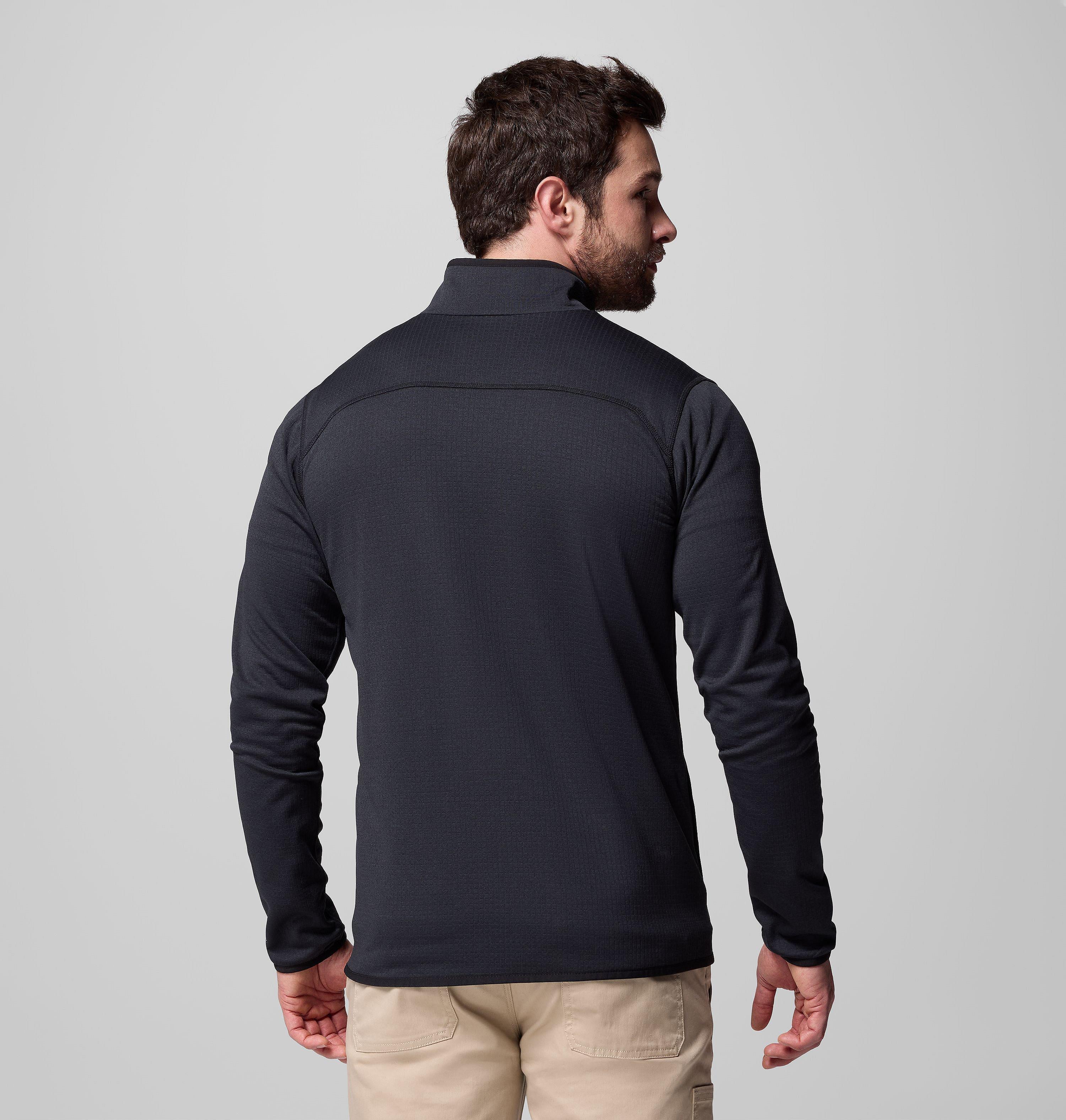 Men's Essential Hike Grid Fleece Full Zip Jacket | 010 | S 3