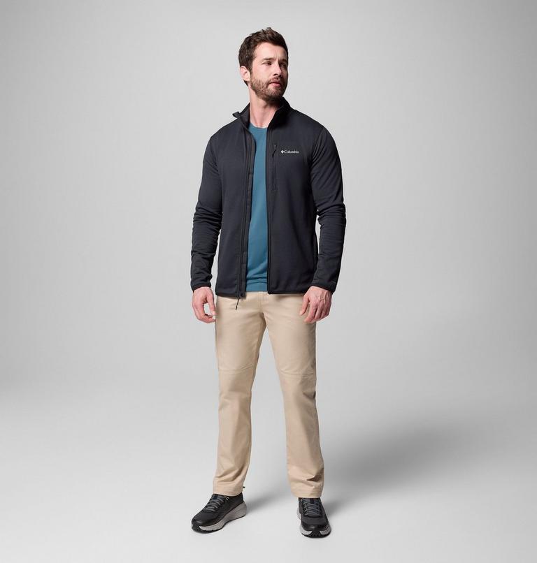 Chaqueta de forro polar con diseño de cuadrícula Essential Hike para hombre, Color: Black, image 2