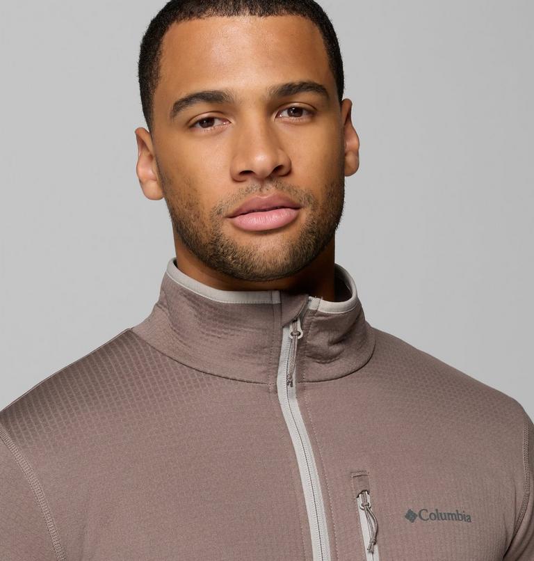 Men's Essential Hike Grid Fleece Jacket, Color: Iron, Flint Grey, image 6