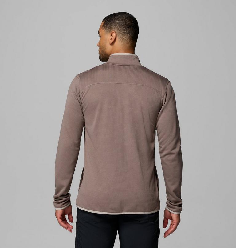 Men's Essential Hike Grid Fleece Jacket, Color: Iron, Flint Grey, image 3
