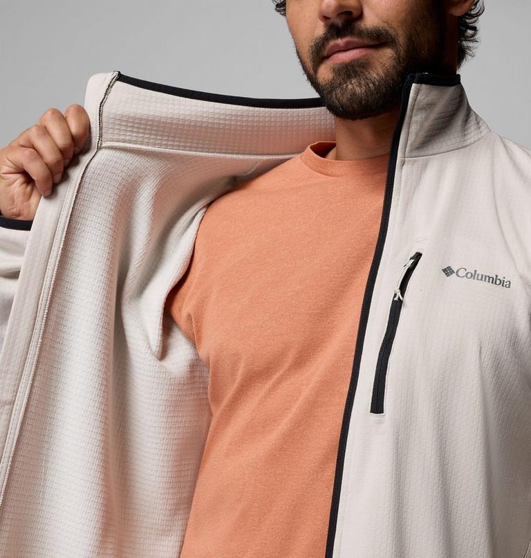 Men's Essential Hike Grid Fleece Jacket, Color: Dark Stone, image 6