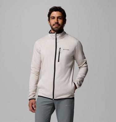 Men's Essential Hike Grid Fleece Full Zip Jacket, Color: Dark Stone, image 1