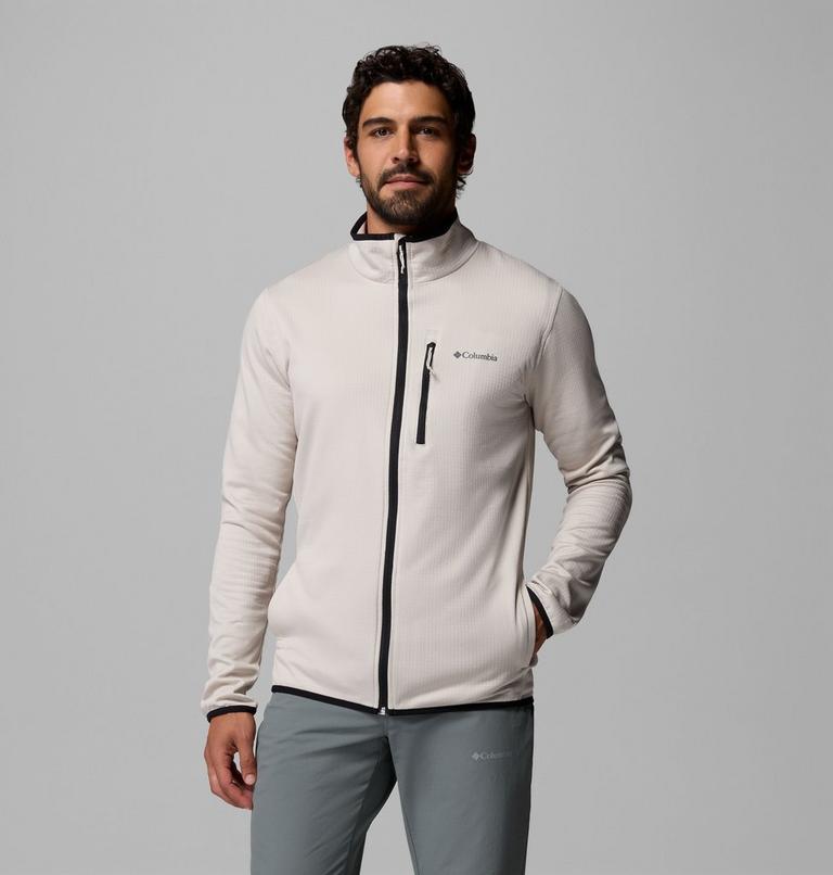 Men's Essential Hike Grid Fleece Jacket, Color: Dark Stone, image 1