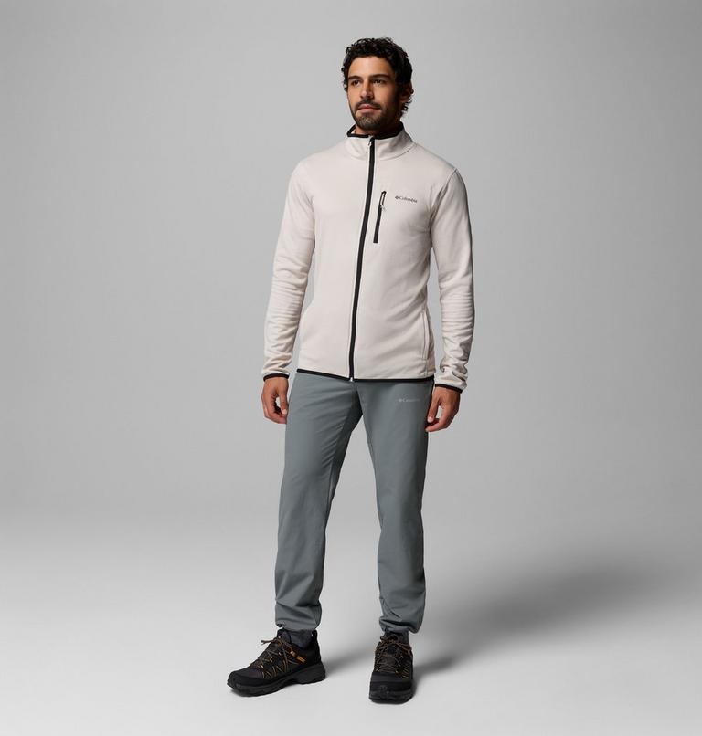 Men's Essential Hike Grid Fleece Jacket, Color: Dark Stone, image 2