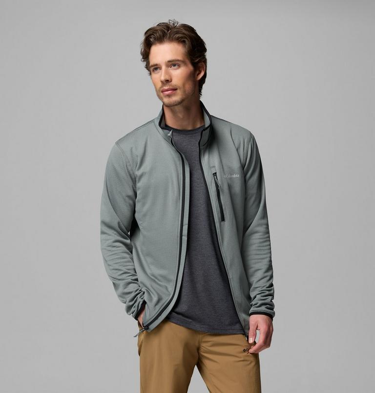 Men's Essential Hike Grid Fleece Jacket, Color: Sedona Sage, image 5