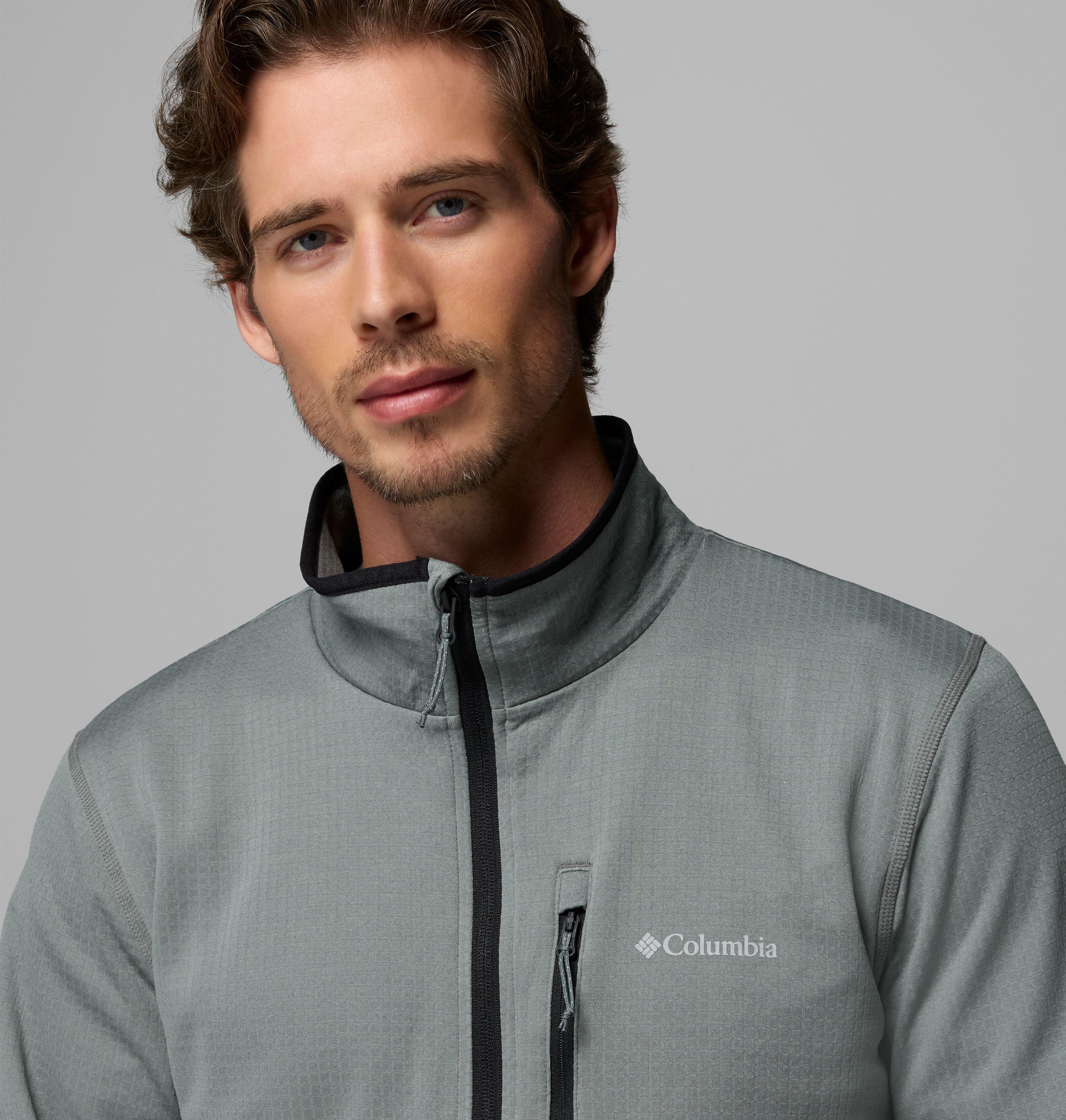 Men's Essential Hike Grid Fleece Full Zip Jacket | 342 | M 6