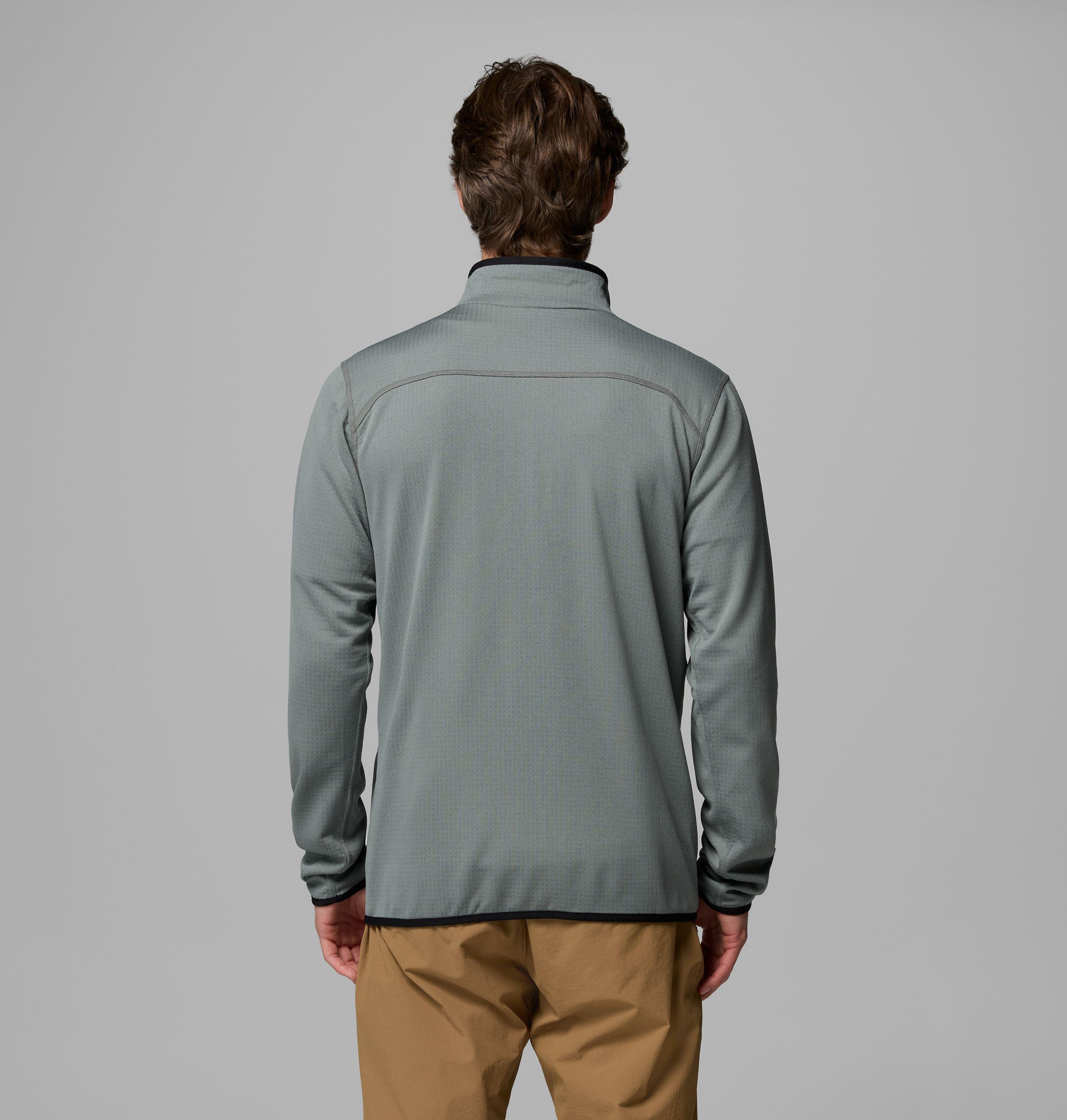 Men's Essential Hike Grid Fleece Full Zip Jacket | 342 | M 3