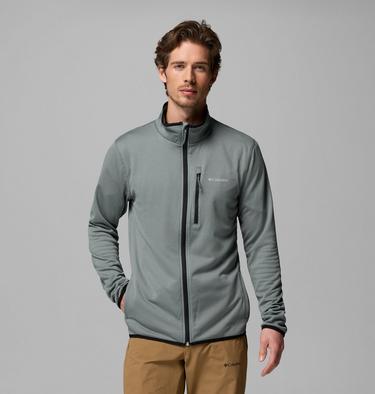 Men's Essential Hike Grid Fleece Full Zip Jacket, Color: Sedona Sage, image 3