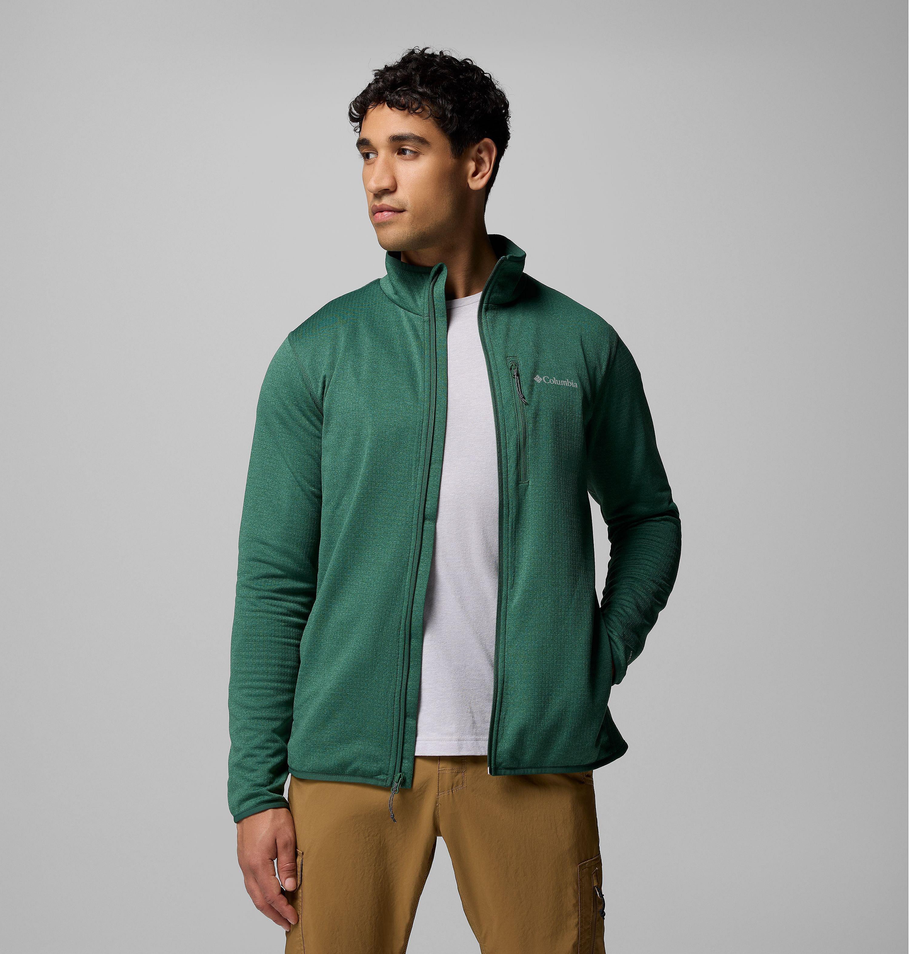 Men's Essential Hike Grid Fleece Full Zip Jacket | Columbia
