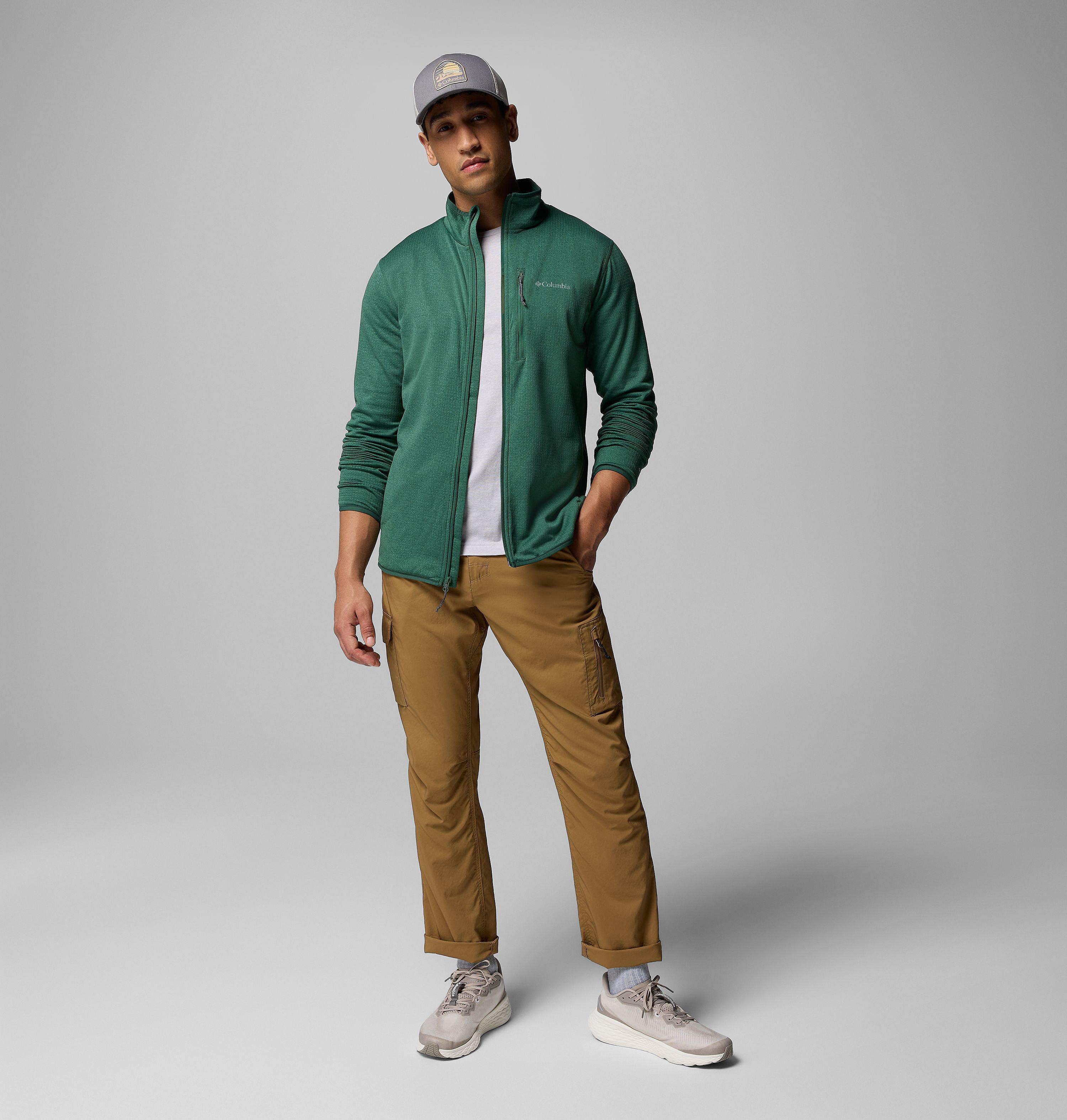 Men's Essential Hike Grid Fleece Full Zip Jacket | Columbia