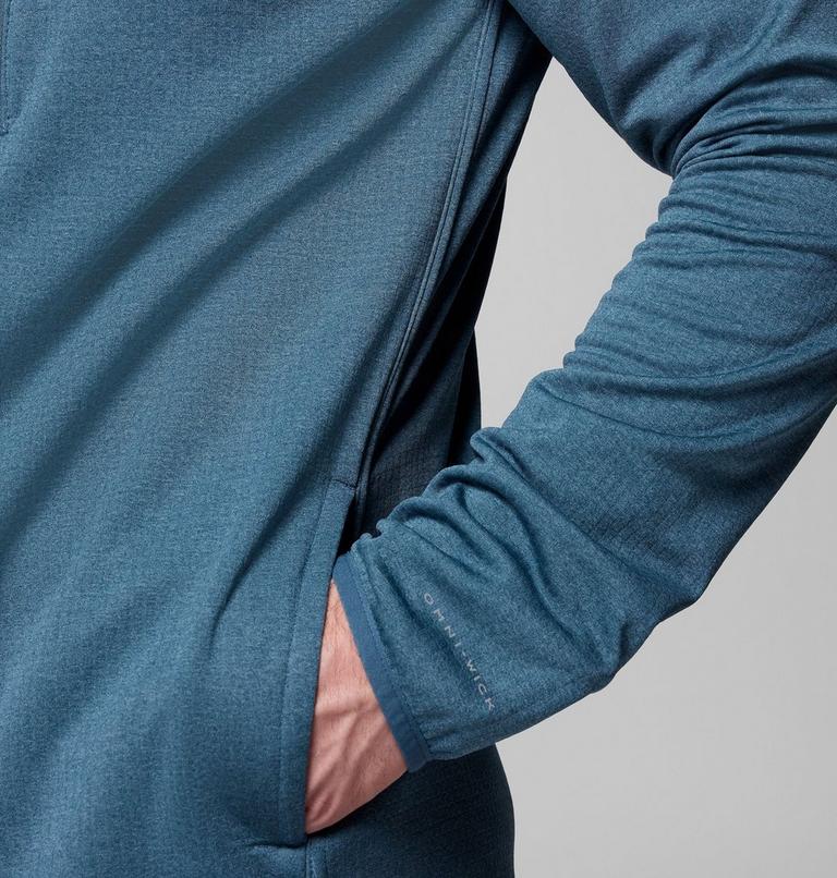 Men's Essential Hike Grid Fleece Jacket, Color: Everblue, image 8