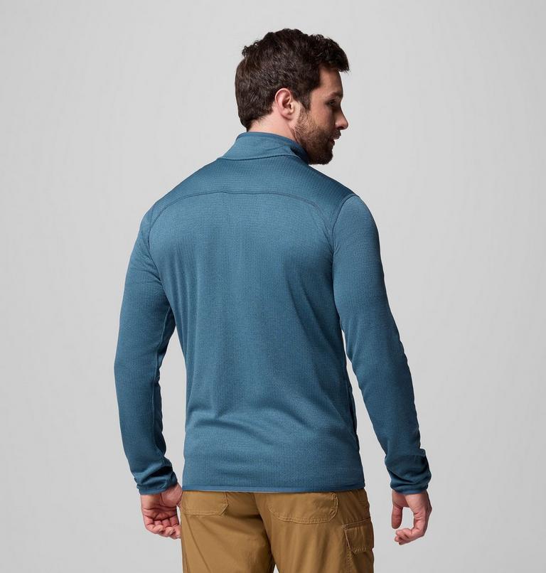 Men's Essential Hike Grid Fleece Jacket, Color: Everblue, image 3
