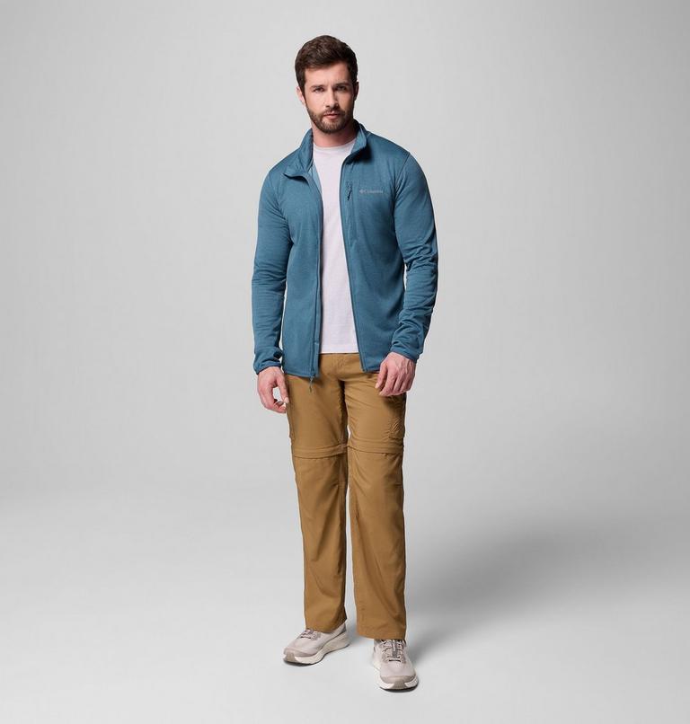 Men's Essential Hike Grid Fleece Jacket, Color: Everblue, image 2